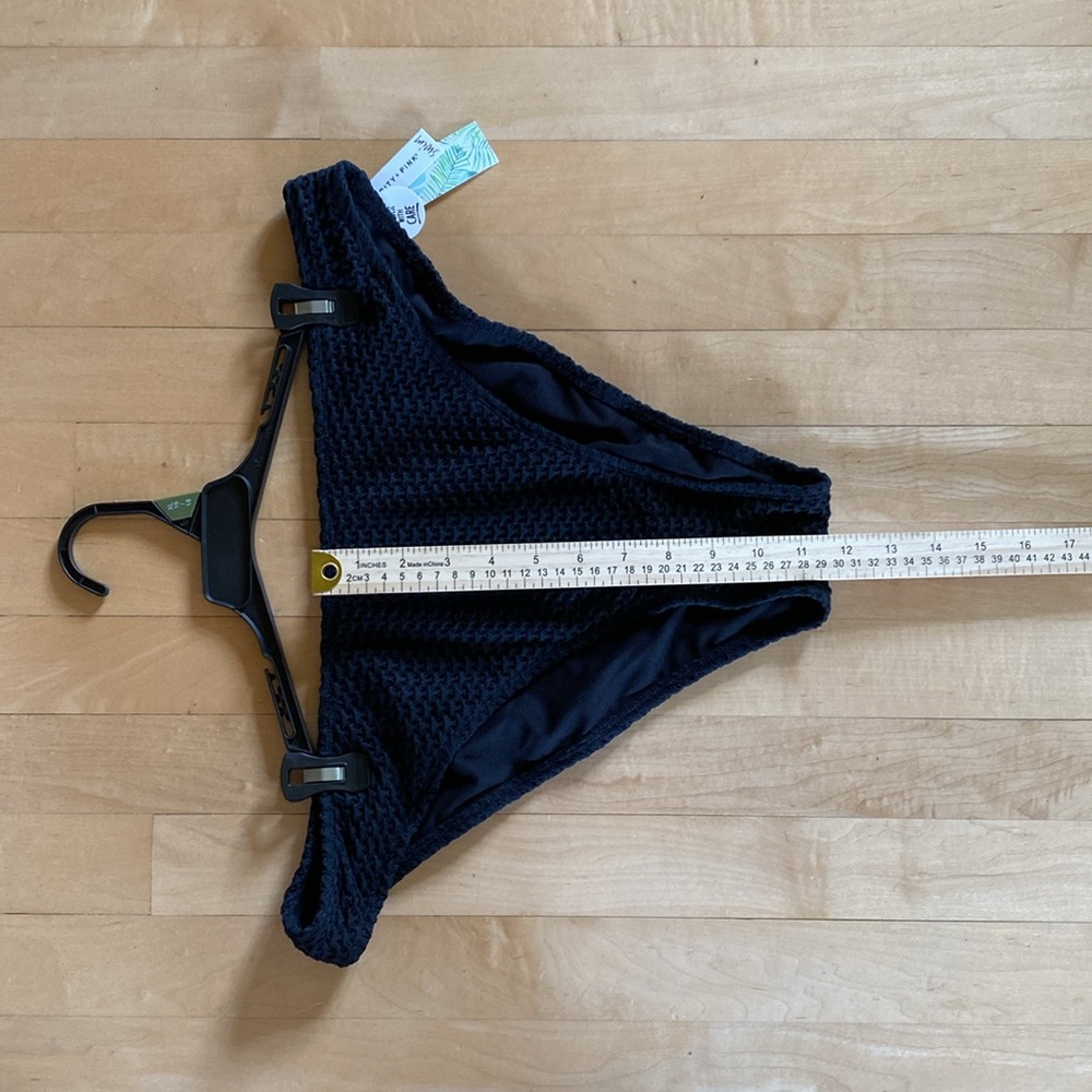 Celebrity Pink Black Textured Bikini Bottoms - Picture 3 of 7